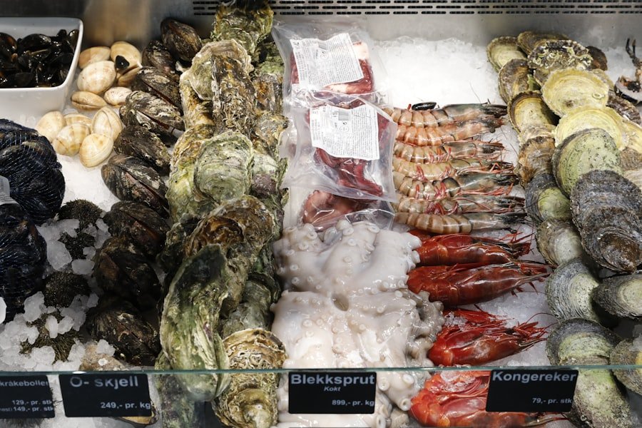 Frozen seafood selection